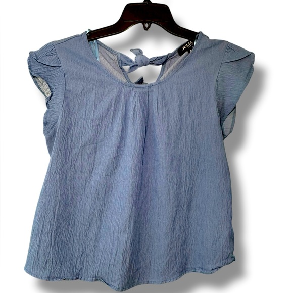 Julia by Love J Blue Women's Tie Back Top Sz‎ L EUC - Picture 1 of 7